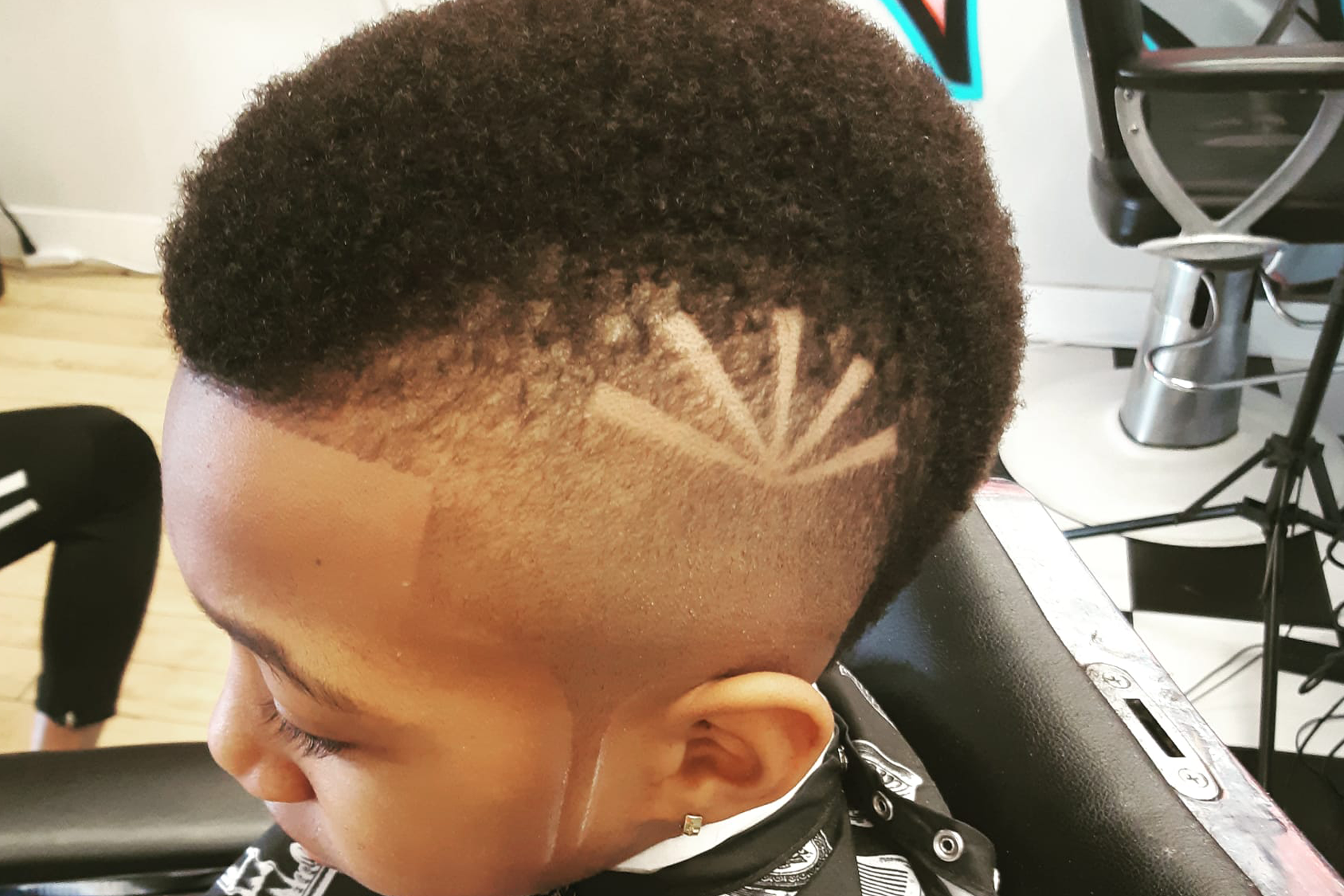 A custom design cut, fresh from the chair at Jr's Barbering in Kelowna